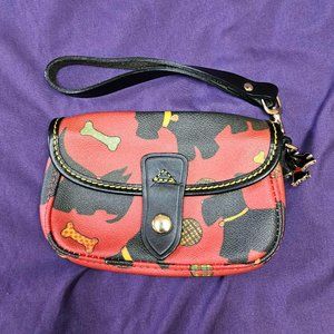 Dooney & Bourke - Red Scottie Dogs Coin Purse Wallet Wristlet